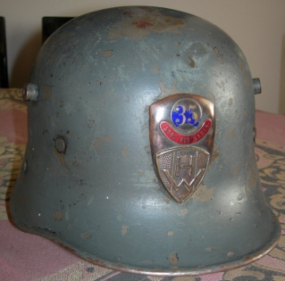 Stahlhelm M17 des Heimatschutzverbandes Sooß bei Baden